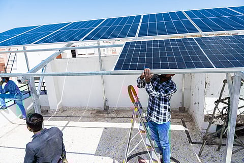Rooftop solar installation in Noida
